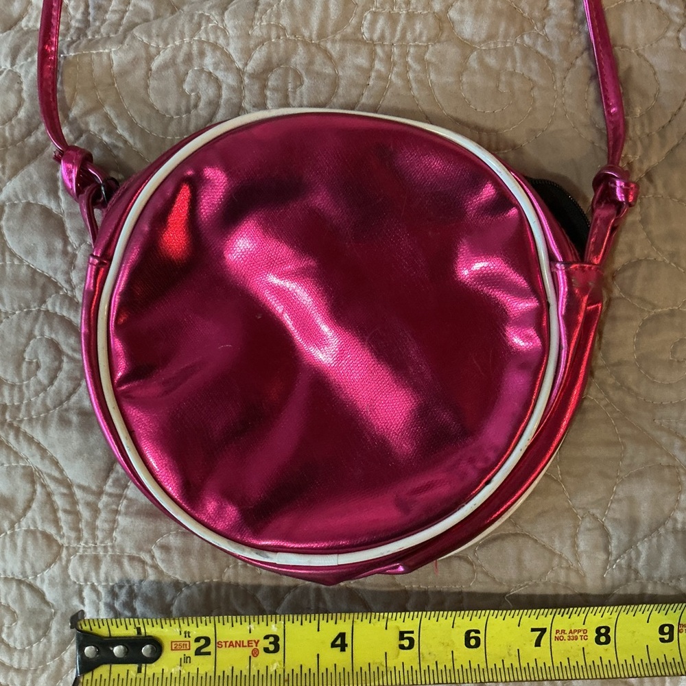 Vintage 1986 Express Metallic Pink RARE Crossbody Halley and His Comet Bag - Picture 7 of 16